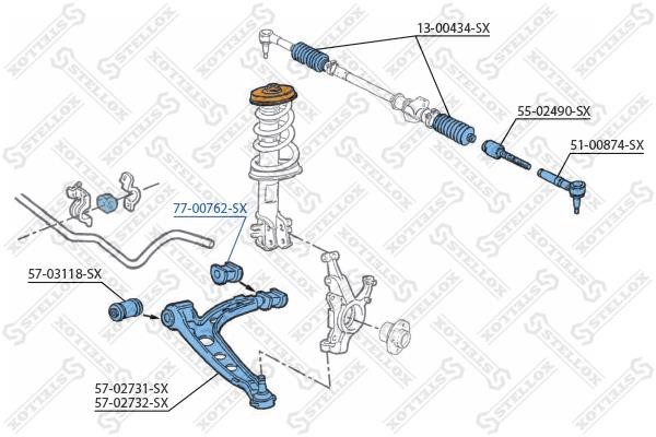 Stellox 77-00762-SX Silent block front suspension 7700762SX