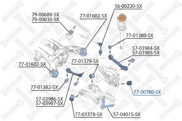 Stellox 77-00780-SX Silent block rear lever 7700780SX