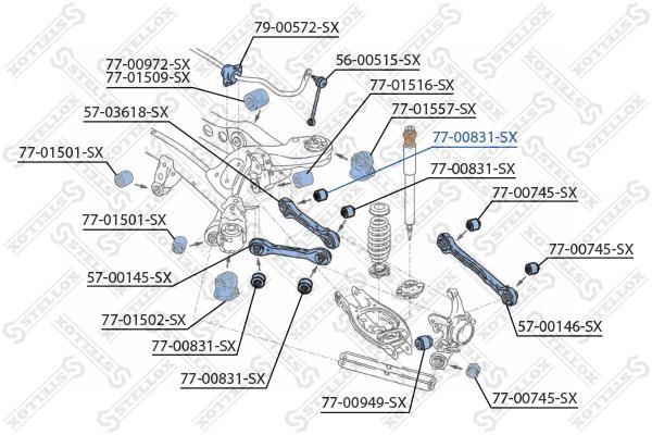 7700831SX Stellox Silent block rear lever