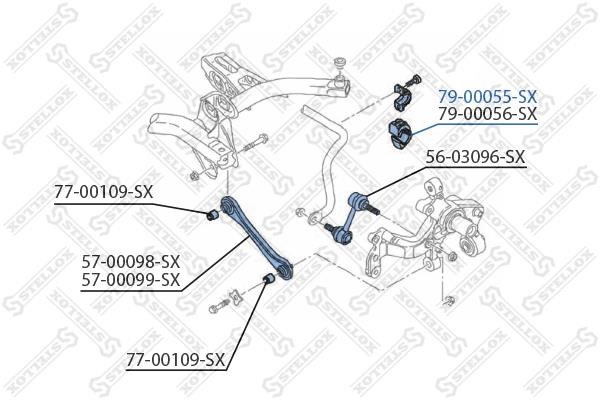 Stellox 79-00055-SX Rear stabilizer bush 7900055SX