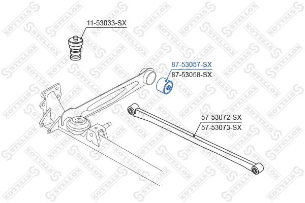 Stellox 87-53057-SX Silent block rear lever 8753057SX