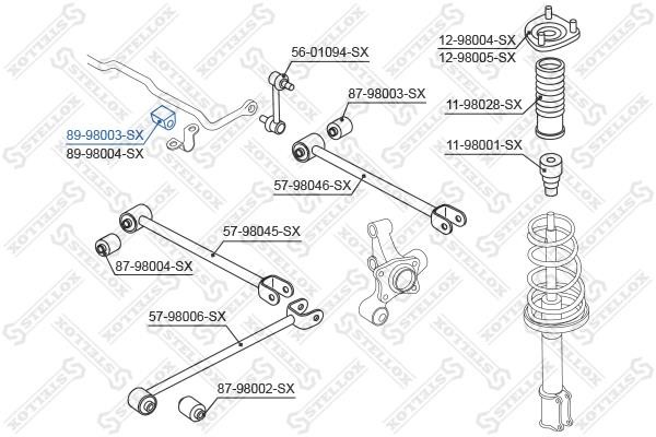 Stellox 89-98003-SX Stabiliser Mounting 8998003SX