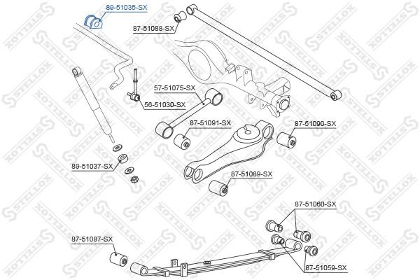 Stellox 89-51035-SX Rear stabilizer bush 8951035SX