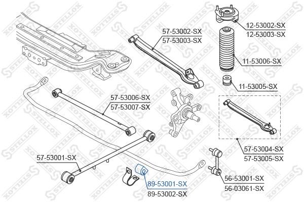 Stellox 89-53001-SX Rear stabilizer bush 8953001SX