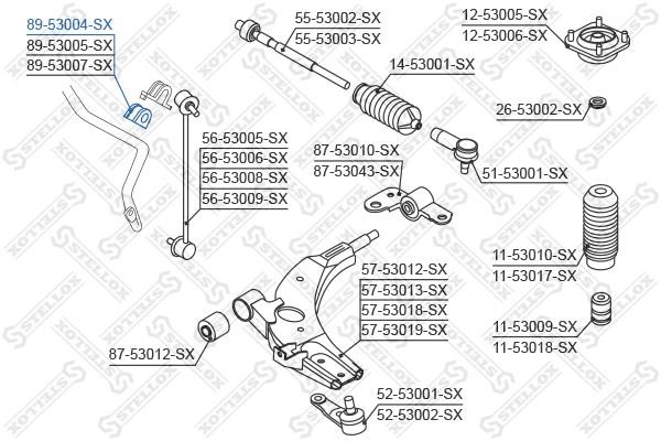 Stellox 89-53004-SX Front stabilizer bush 8953004SX