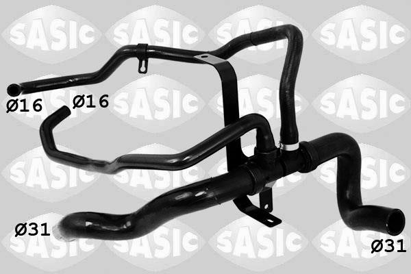 Car coolant hose Peugeot 308: 3400229 Sasic Coolant hose