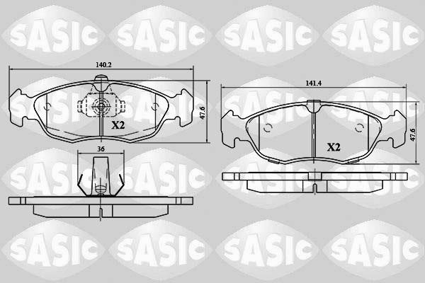 Sasic 6210048 Brake Pad Set, disc brake 6210048