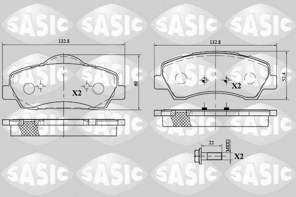Sasic 6210049 Brake Pad Set, disc brake 6210049