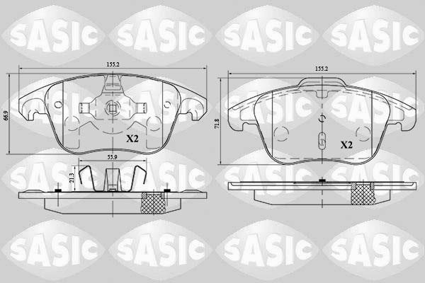 Sasic 6210054 Brake Pad Set, disc brake 6210054