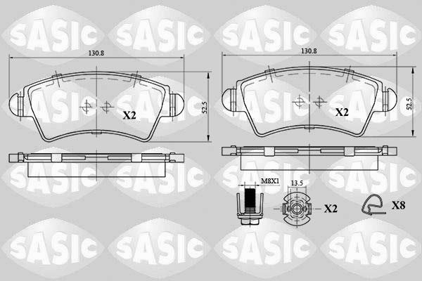 Sasic 6210056 Brake Pad Set, disc brake 6210056