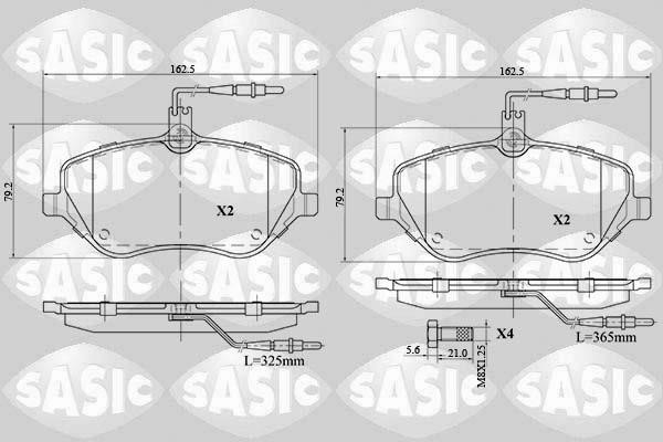 Sasic 6210057 Brake Pad Set, disc brake 6210057