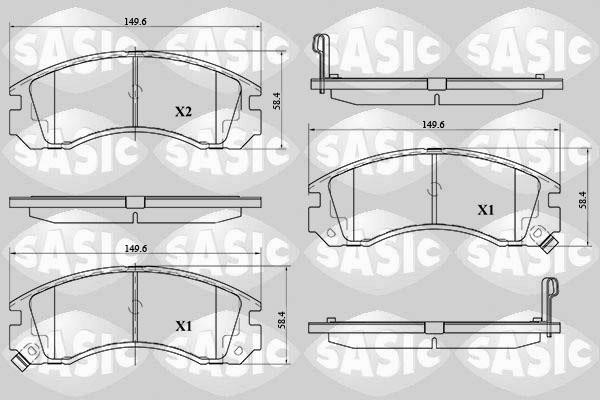 Sasic 6210059 Brake Pad Set, disc brake 6210059