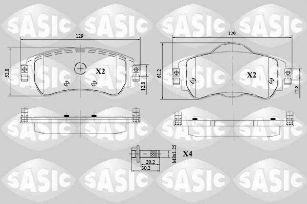 Sasic 6210066 Brake Pad Set, disc brake 6210066
