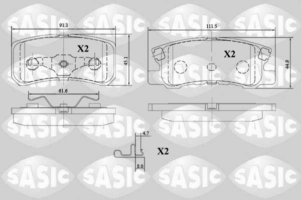 Sasic 6210071 Brake Pad Set, disc brake 6210071
