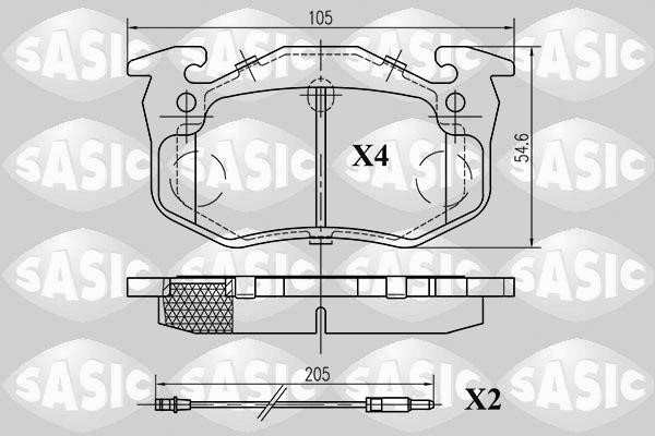 Sasic 6214001 Brake Pad Set, disc brake 6214001