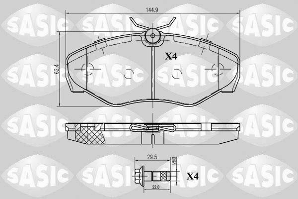 Sasic 6214007 Brake Pad Set, disc brake 6214007