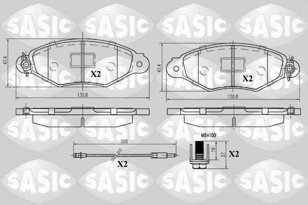 Sasic 6214012 Brake Pad Set, disc brake 6214012