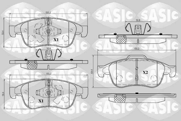 Sasic 6214017 Brake Pad Set, disc brake 6214017