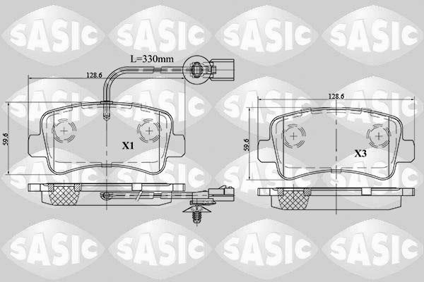 Sasic 6214021 Brake Pad Set, disc brake 6214021