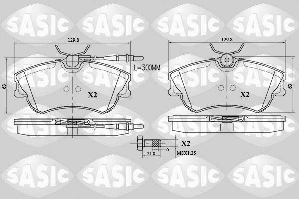 Sasic 6214028 Brake Pad Set, disc brake 6214028