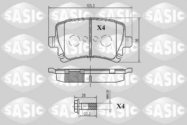Sasic 6216003 Brake Pad Set, disc brake 6216003