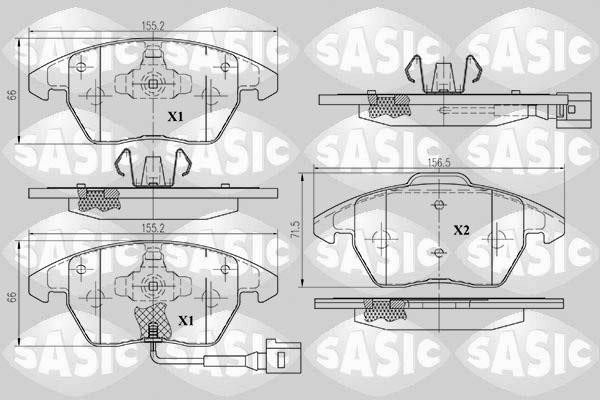 Sasic 6216004 Brake Pad Set, disc brake 6216004