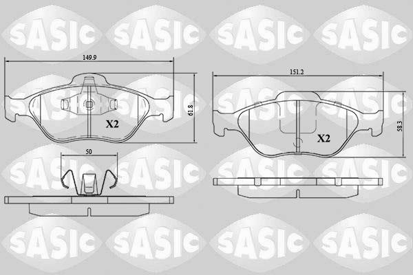 Sasic 6216007 Brake Pad Set, disc brake 6216007