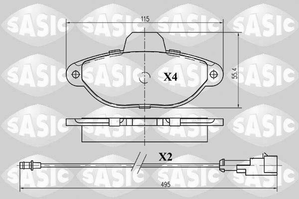 Sasic 6216010 Brake Pad Set, disc brake 6216010