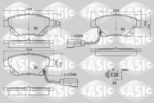 Sasic 6216032 Brake Pad Set, disc brake 6216032