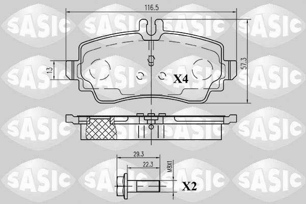 Sasic 6216044 Brake Pad Set, disc brake 6216044