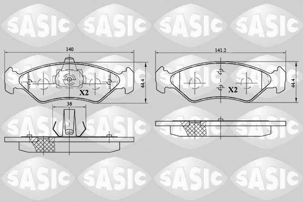 Sasic 6216049 Brake Pad Set, disc brake 6216049