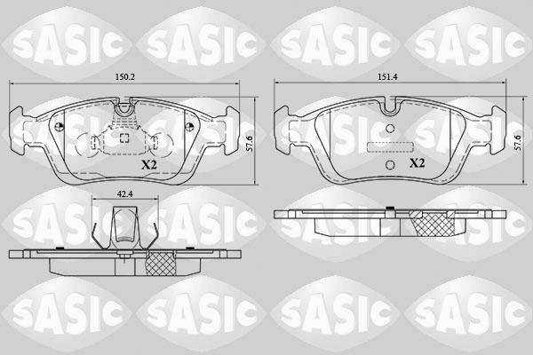 Sasic 6216052 Brake Pad Set, disc brake 6216052