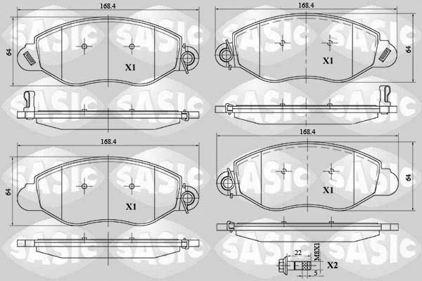Sasic 6216058 Brake Pad Set, disc brake 6216058