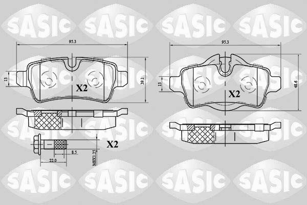 Sasic 6216062 Brake Pad Set, disc brake 6216062