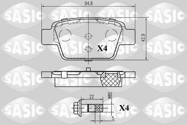 Sasic 6216065 Brake Pad Set, disc brake 6216065