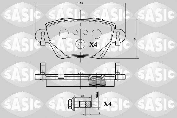 Sasic 6216069 Brake Pad Set, disc brake 6216069