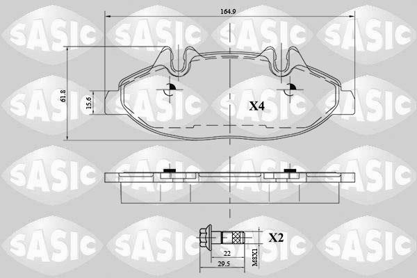 Sasic 6216081 Brake Pad Set, disc brake 6216081