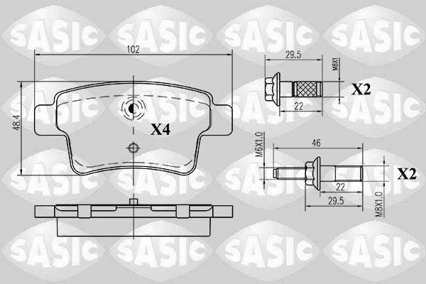 Sasic 6210018 Brake Pad Set, disc brake 6210018