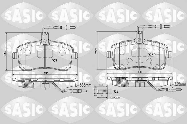Sasic 6210019 Brake Pad Set, disc brake 6210019