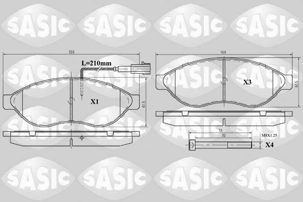 Sasic 6210021 Brake Pad Set, disc brake 6210021