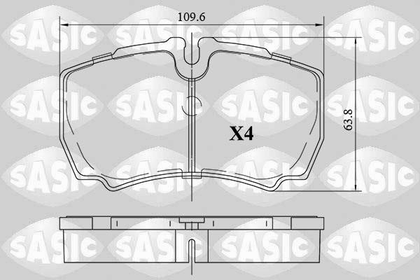 Sasic 6216090 Brake Pad Set, disc brake 6216090