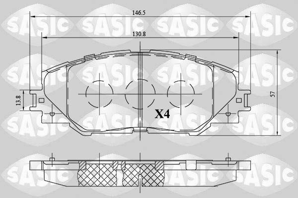 Sasic 6216091 Brake Pad Set, disc brake 6216091