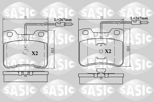 Sasic 6210024 Brake Pad Set, disc brake 6210024