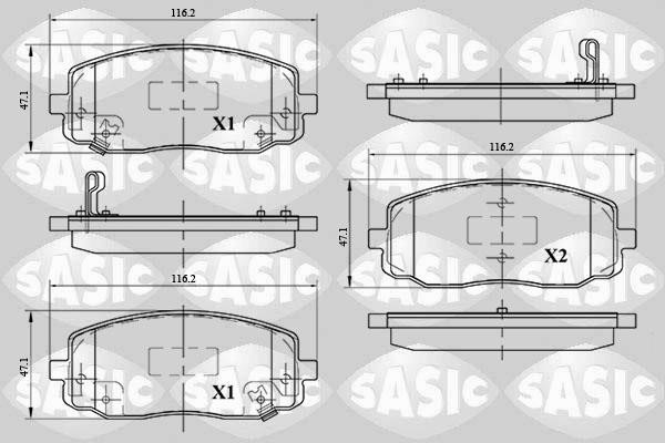 Sasic 6216094 Brake Pad Set, disc brake 6216094