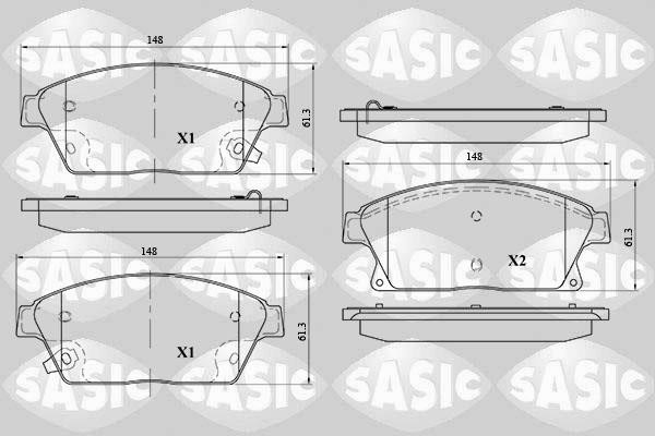 Sasic 6216098 Brake Pad Set, disc brake 6216098