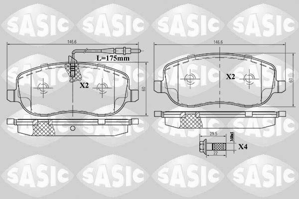 Sasic 6210029 Brake Pad Set, disc brake 6210029