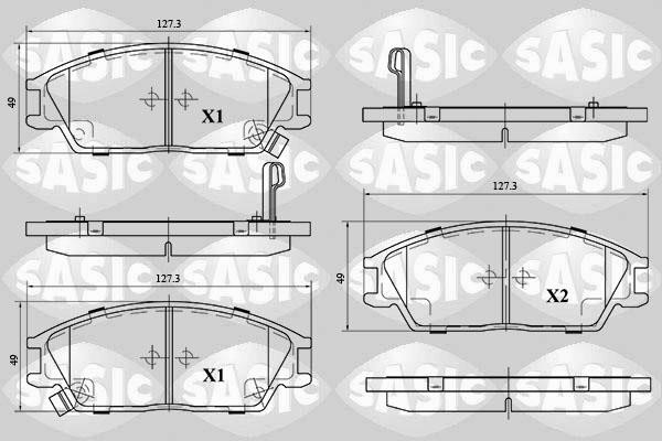Sasic 6216100 Brake Pad Set, disc brake 6216100