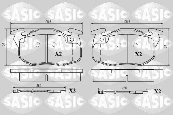 Sasic 6210032 Brake Pad Set, disc brake 6210032