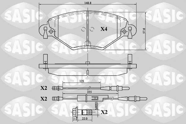 Sasic 6210035 Brake Pad Set, disc brake 6210035