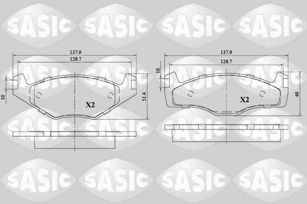 Sasic 6216102 Brake Pad Set, disc brake 6216102
